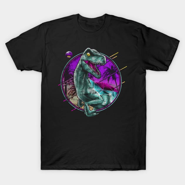 velociraptor purple T-Shirt by Thinkerman